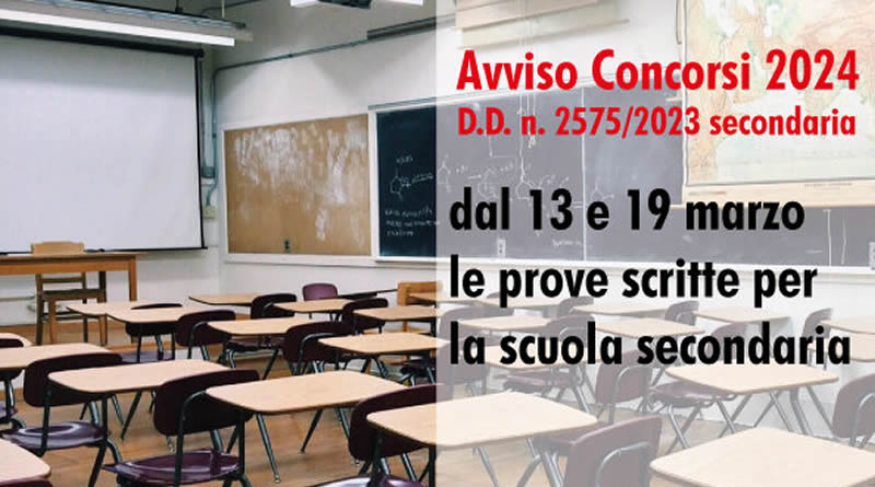 Concorso docenti 2024: prove scritte per la scuola secondaria – Gilda di  Vicenza
