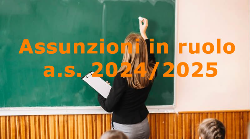 Assunzioni in ruolo anno scolastico 2024/2025