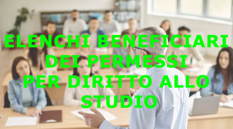 Elenchi dei beneficiari dei permessi per diritto allo studio per l’anno solare 2024 a seguito della riapertura delle istanze